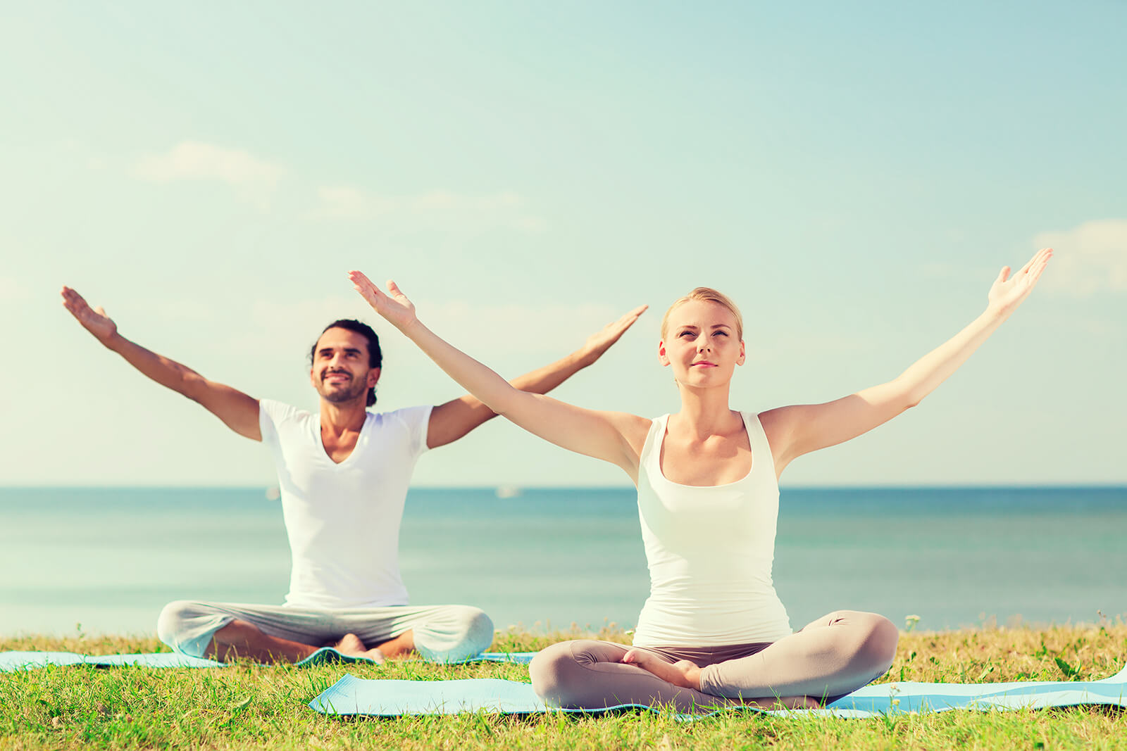 Beach yoga