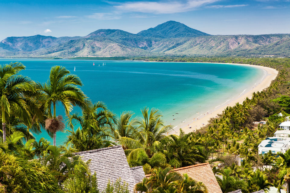 Beautiful swimming beach in Port Douglas