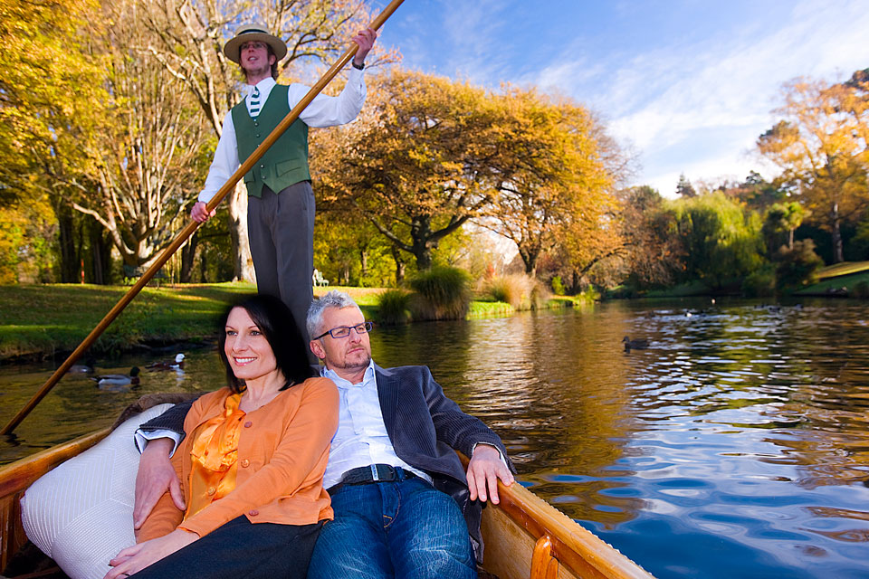 Boat ride down the Avon river in Christchurch